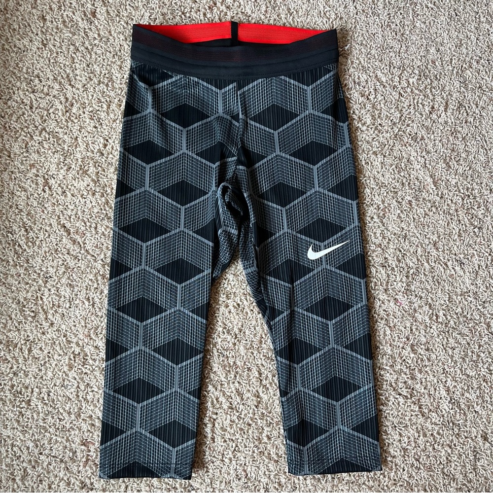 NEW Nike Pro Elite Team Kenya Track & Field 3/4 Tights Leggings Capris Rare